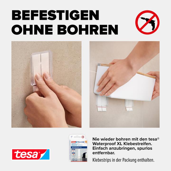 Image du produit tesa BABOO Boîte de rangement avec couvercle, moyenne avec solution adhésive sans perçage