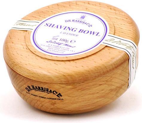 Image du produit D.R. Harris Savon à barbe Lavande dans un bol en bois (100 ml, Savon à raser)