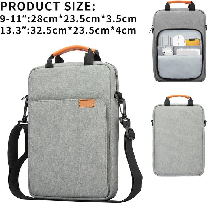 Produktbild Only-Bags.Store Tablet-Schulter-Hülle Tasche für IPad, Galaxy Tab, Laptop Tasche Handtasche Birefcase, 11 Zoll (11")