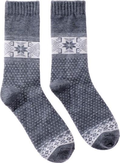 Immagine prodotto Snazzy Santa Calzini natalizi con fiocco di neve in lana grigio 41-47 di (41 - 47)