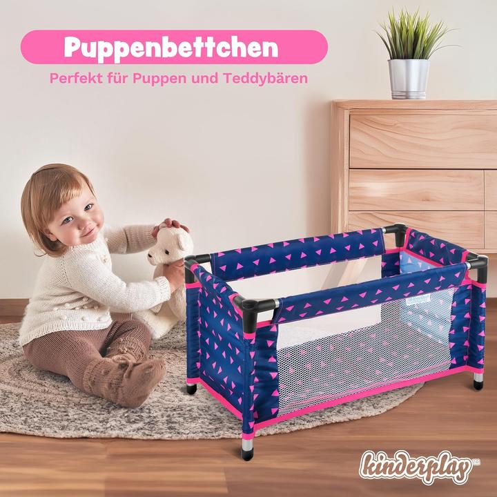 Actual product image Kinderplay Puppenreisebett für Baby Born & Baby Annabell Puppen