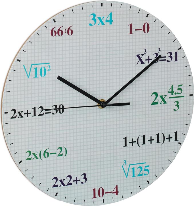 Actual product image Relaxdays Maths wall clock (30 cm)