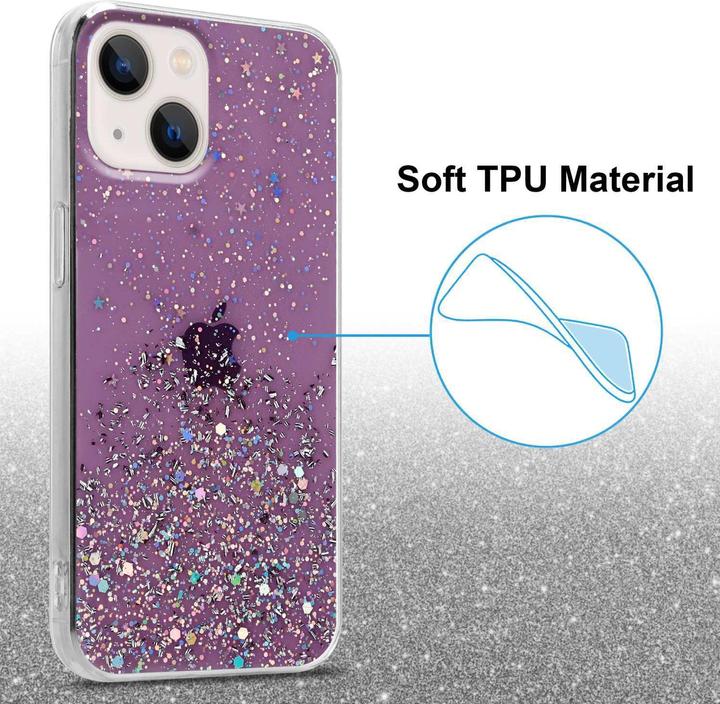 Actual product image Cadorabo Case for Apple iPhone 14 in TPU sparkling glitter style (Apple iPhone 14)