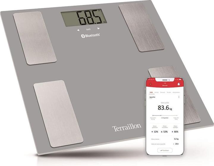 Terraillon 14754 Smart Connect Échelles électroniques et analyseur corporel (160 kg)