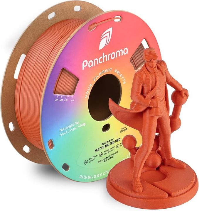 Produktbild Polymaker Panchroma™ PLA Matte Muted (PLA, 1.75 mm, 1000 g, Rot)