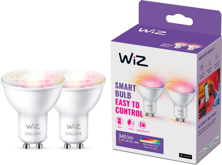 Actual product image WiZ Tunable White & Colour (GU10, 4.70 W, 345 lm, 2 x, F)