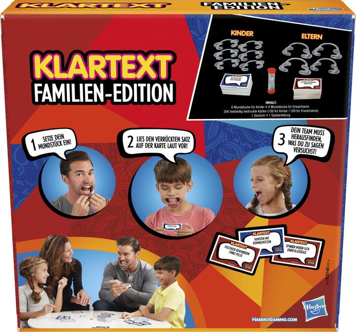Actual product image Hasbro Gaming Plain text family edition (German)