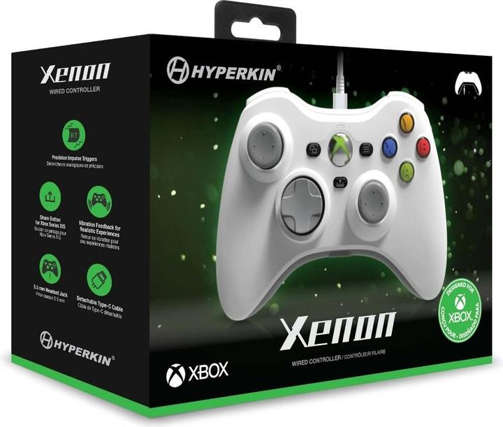 Image du produit Hyperkin XB Controller Xenon Wired blanc (Xbox Series S, Xbox One S, PC, Xbox One X, Xbox Series X)