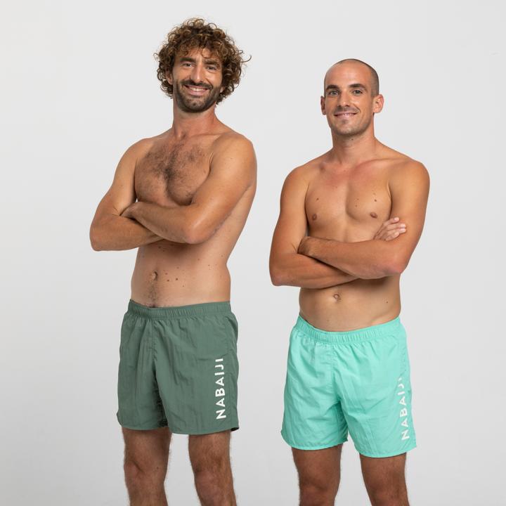 Actual product image Nabaiji Men's swimming shorts - 100 green (42)