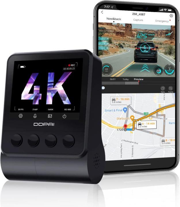 Actual product image DDpai Z50 Gps Dual (GPS receiver, Wi-Fi, Rechargeable battery, 4K)