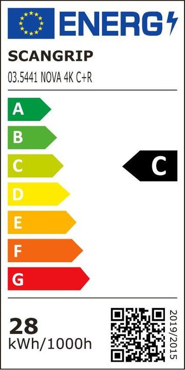 Energie-Label Scangrip LED-Baustrahler NOVA K C+R (4000 lm)