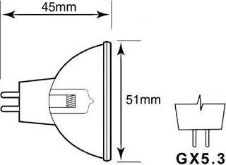 Actual product image Philips Projection lamp (250 W, GX53)