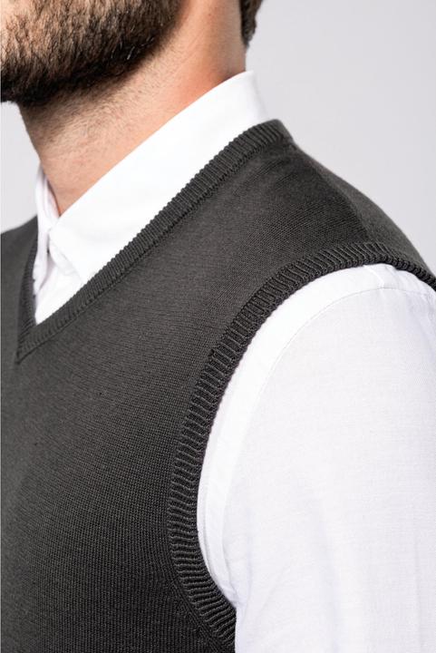 Produktbild Kariban Pullover mit V-Ausschnitt ohne Ärmel (L)