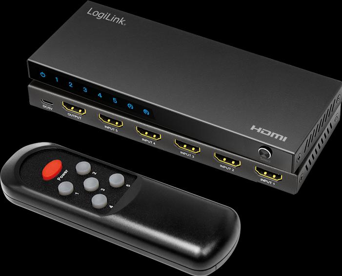 Actual product image LogiLink Switch HDMI 5x1 Port