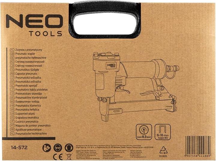 Neo PNEUMATIC STAPLER 6-16 MM STAPLLES 80 TYPE 14-572