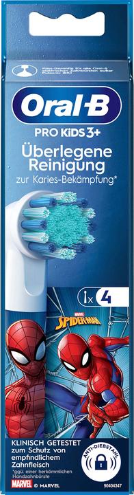 Actual product image Braun Oral-B Attachable Brushes Spiderman 4er AM (1 x)