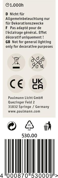 Image du produit Paulmann Cosylight (E14, 3 W, 1 lm, 10 x, E)