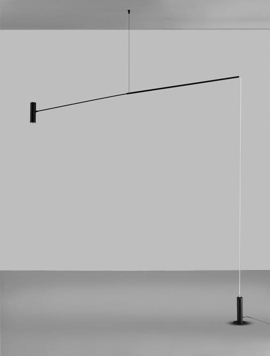 Image du produit Nova Luce VOICE LED Lampadaire noir 12W blanc chaud 192x12x20-250cm 9061429