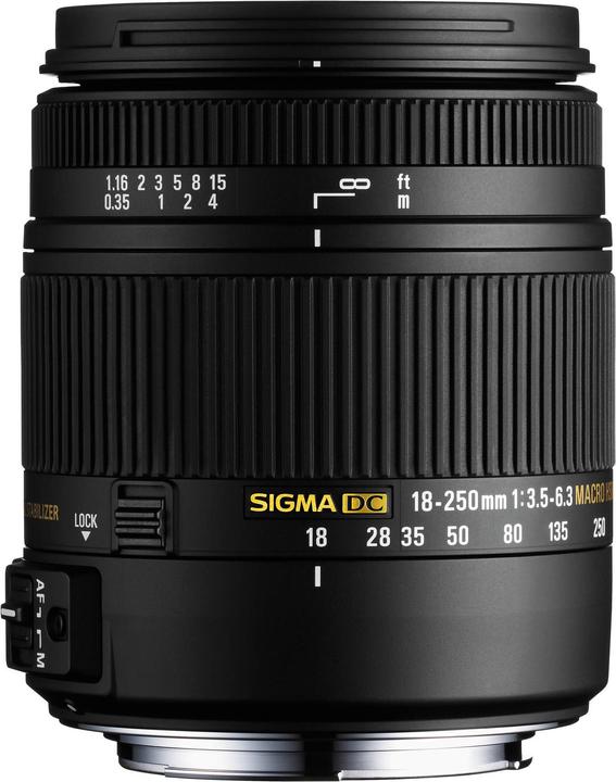 Actual product image Sigma 18-250mm, f/3.5-6.3 DC Macro OS HSM Canon - Import (Canon EF-S, APS-C / DX)