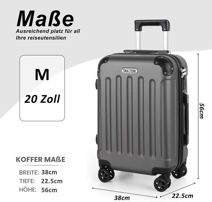 Actual product image Tan.Tomi Hartschalen-Handgepäck-Koffer (41 l, Hand luggage (up to 50 litres))