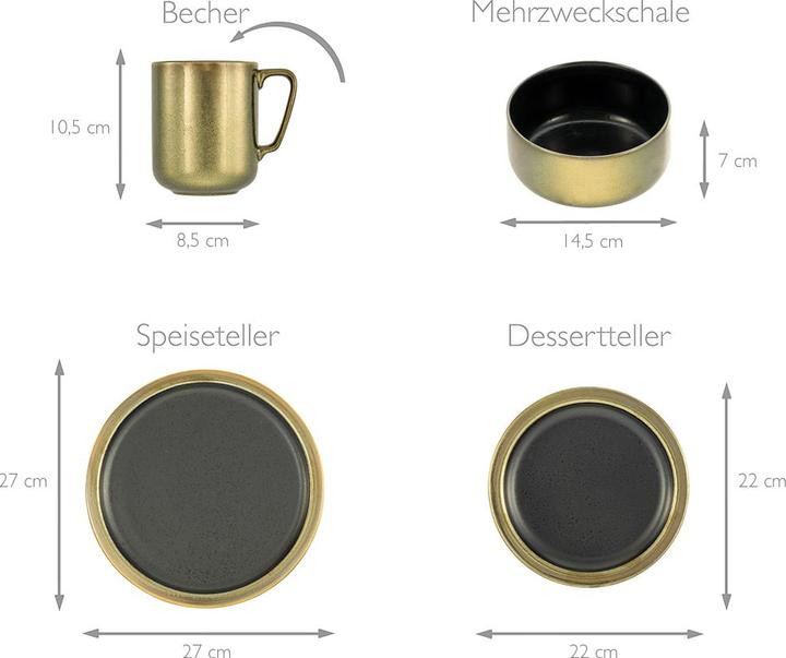 Actual product image CreaTable Modern Industrial (16 Piece)