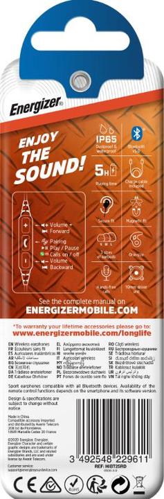 Produktbild Energizer Sport-Bluetooth Kopfhörer, rot (5 h, Kabellos)