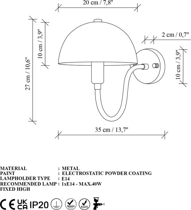 Immagine prodotto Opviq Togg Wall Lamp (E14)