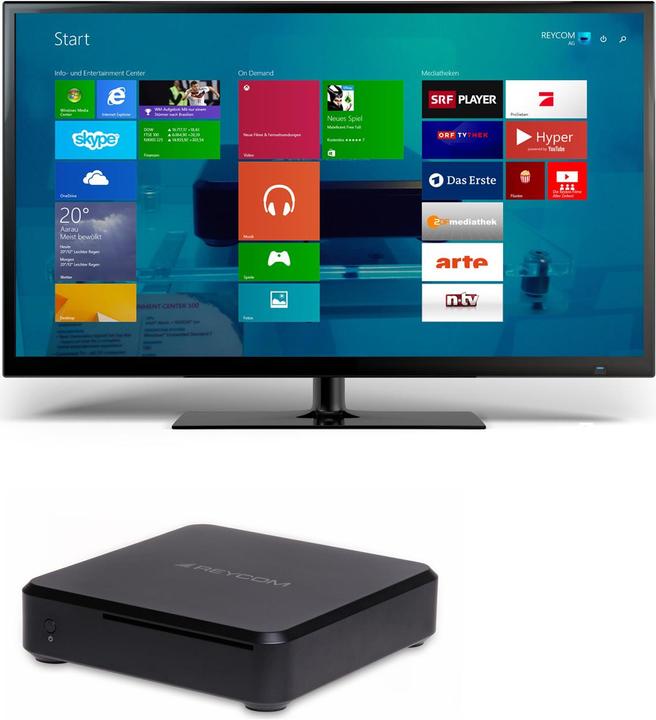 Produktbild Reycom REC 100C Windows 8.1 MediaCenter, DVD-Player, 2x DVB-C (320 GB, DVB-C)