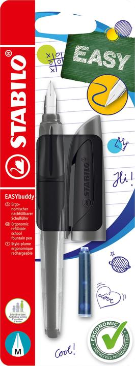 Produktbild STABILO Easybuddy Feder M schwarz/schwarz (Schwarz, 1 x)