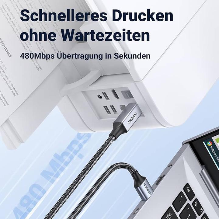 Produktbild Ugreen USB A – USB B (3 m, USB 2.0)