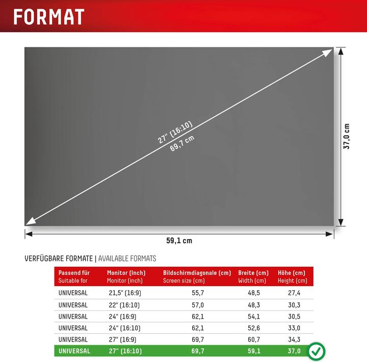 Produktbild Displex Privacy Safe, Desktop Monitor Blickschutzfilter (27", 16 : 10)