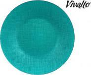 Produktbild Vivalto Teller Glas 27cm türkis (6 x)