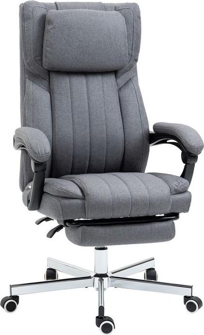 Immagine prodotto Swisshandel24 Sedia da ufficio con 5 modalità di massaggio, ergonomica, con funzione reclinabile, poggiapiedi