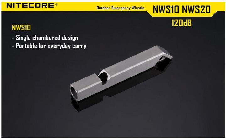 Actual product image Nitecore Emergency whistle - one chamber