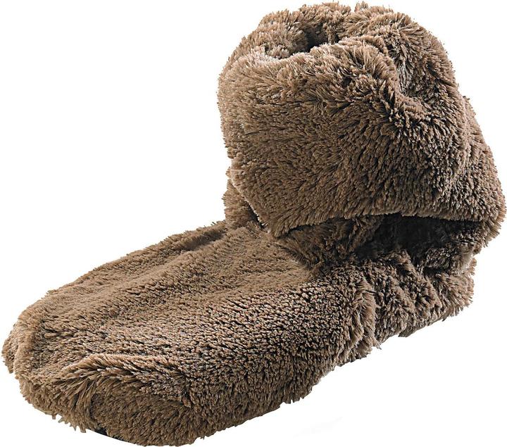 Infactory Aufwärmbare Flausch-Stiefel mit Leinsamen-Füllung