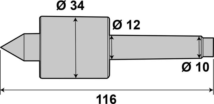 Immagine prodotto Paulimot Mitlaufende Zentrierspitze MK1