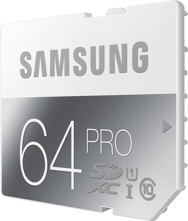 Actual product image Samsung Pro SDXC (64 GB, SDXC, U1, UHS-I)