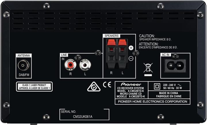 Actual product image Pioneer X-Cm32btd (Bluetooth, 2x 15 W)
