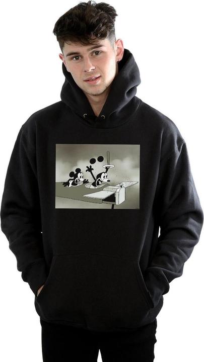 Actual product image Disney Mens Mickey Mouse Crazy Pilot Hoodie (L)