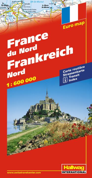 France Nord Carte routière 1:600 000