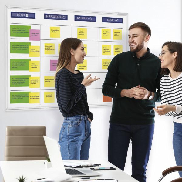 Actual product image Magnetoplan SCRUM BOARD - Whiteboard XL Set (180 x 120 cm)