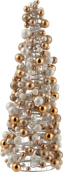 Actual product image J-Line Cone Mini Christmas Baubles Ecru/Gold Small