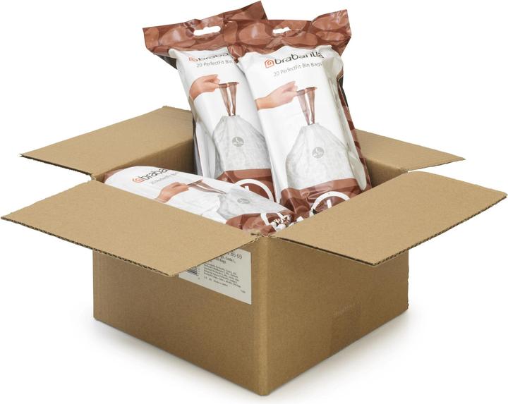 Actual product image Brabantia PerfectFit Vuilniszakken - 40/45 l - Code L - 6 rolls x 20 stuks (120 x, 45 l)