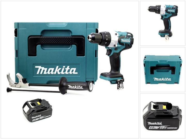 Produktbild Makita DHP 481 M1J 18V Akku Schlagbohrschrauber Brushless 115 Nm im Makpac + 1 x BL 1840 B 4,0 Ah Ak (Akkubetrieb)