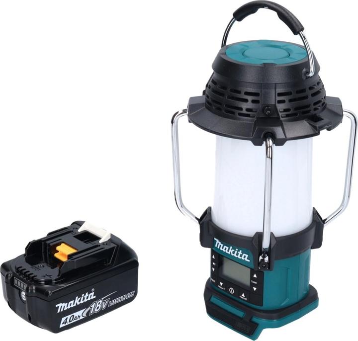 Actual product image Makita DMR 055 M1 Battery radio 18 V FM with lantern 360° torch + 1x battery 4.0 Ah - without (FM, AM)