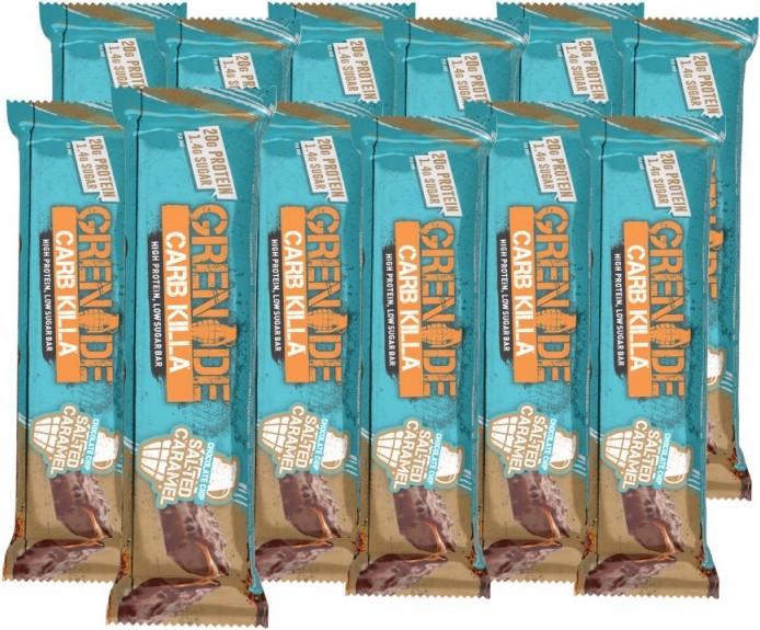 Produktbild Grenade Carb Killa Chocolate Chip Salted Caramel Proteinriegel (12x60g) (Caramel, Schokolade, Nougat, 12 Stk., 810 g)