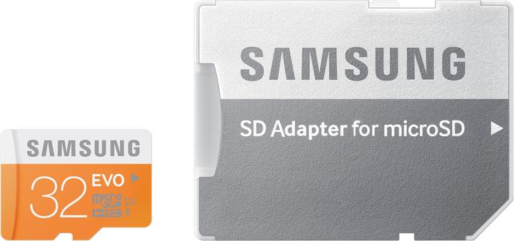 Immagine prodotto Samsung EVO microSDHC con adattatore (32 GB, microSDHC, U1, UHS-I)