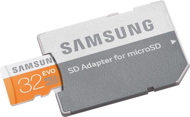 Immagine prodotto Samsung EVO microSDHC con adattatore (32 GB, microSDHC, U1, UHS-I)