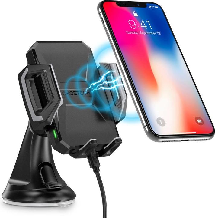 Actual product image Choetech Car Wireless Charger qi 15W Car Holder for dashboard windshield (15 W)