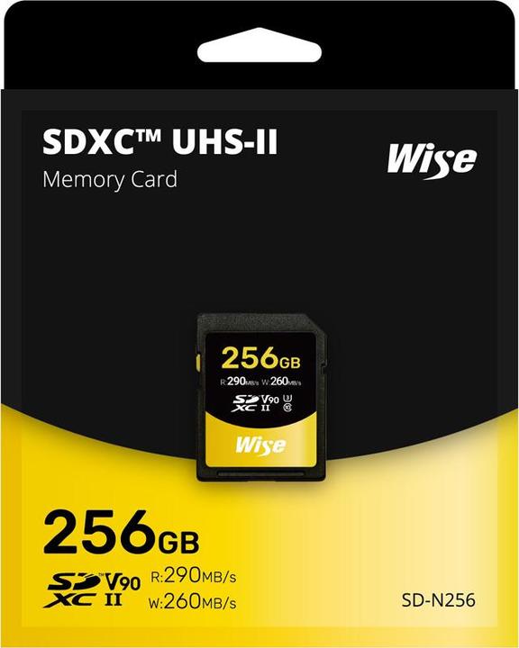 Immagine prodotto Wise SDXC UHS-II V90 256GB SAGGIO (256 GB, SDXC, U3, UHS-II)
